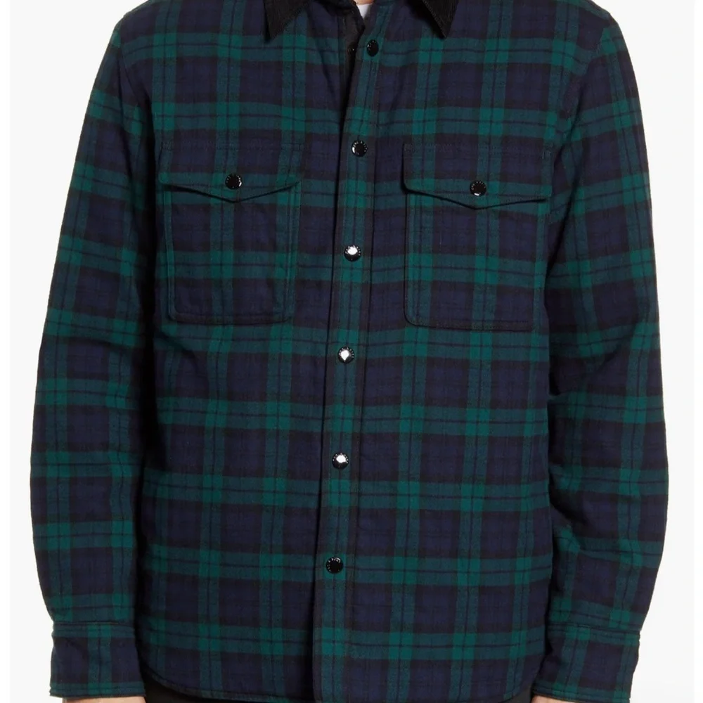 rag & bone Green and Blue Plaid Shirt Jacket - Picture 6 of 10